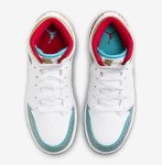 画像3: Air Jordan 1 Mid SS GS  White/Metallic Gold-University Red-Blue FB2212-100 Jordan ジョーダン シューズ   【海外取寄】【GS】キッズ (3)