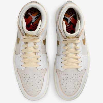 画像2: Air Jordan 1 High Zoom Air CMFT 2 White/Gray/Gold DV1307-107 Jordan ジョーダン コンフォート シューズ   【海外取寄】