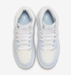 画像3: Air Jordan 1 Mid　SE GS Glitter Swoosh White/L.Blue FQ9117-400 Jordan ジョーダン シューズ   【海外取寄】【GS】キッズ (3)