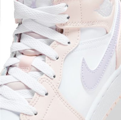 画像2: Air Jordan 1 Mid GS Pink Wash/Violet Frost/White FD8780-601 Jordan ジョーダン シューズ   【海外取寄】【GS】キッズ