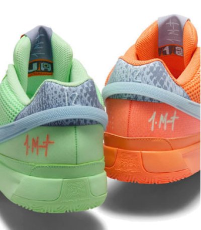 画像2: JA 1 Bright Mandarin Orange/Green FV1288-800 Nike ナイキ ジャ・モラント シューズ   【海外取寄】