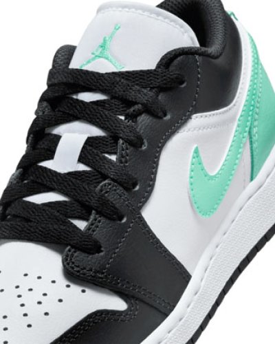 画像2: Air Jordan 1 Low GS Green Glow White/Black/Green 553560-131 Jordan ジョーダン シューズ   【海外取寄】【GS】キッズ