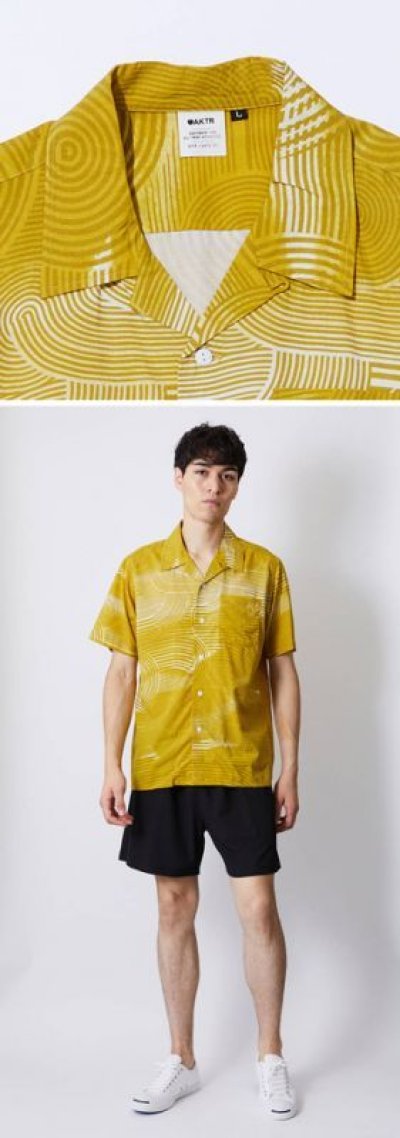 画像2: RIPPLE FLOW ALOHA SHIRTS YELLOW 119-023010 YL AKTR アクター Tシャツ ウエア  【MEN'S】【SALE商品】