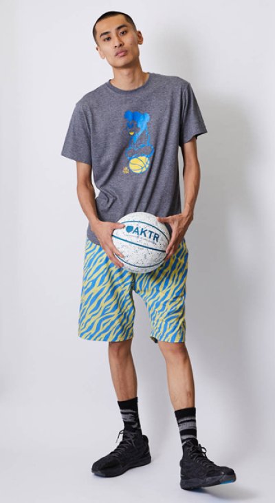 画像2: ZEBRA SHORTS YELLOWxBLUE 119-024002 YLxBL AKTR アクター Shorts ショーツ バスパン ウエア  【MEN'S】【SALE商品】