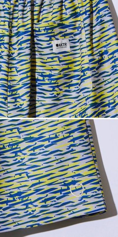 画像2: SCRATCH CAMO SHORTS GRAYxYELLOW 219-019002 GYxYL AKTR アクター Shorts ショーツ バスパン ウエア  【MEN'S】【SALE商品】