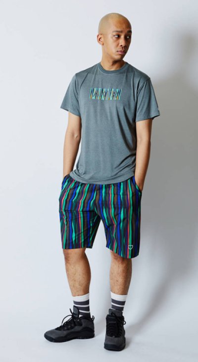 画像2: SUMMER STRIPE SHORTS GREEN 119-069002 GR AKTR アクター Shorts ショーツ バスパン ウエア  【MEN'S】【SALE商品】