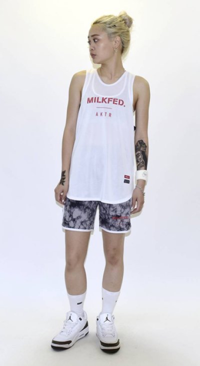 画像2: xMILKFED. LOGO TANK WHITE 120-069001 WH AKTR アクター ノースリーブ タンクトップ ウエア  【WOMEN'S】アパレル