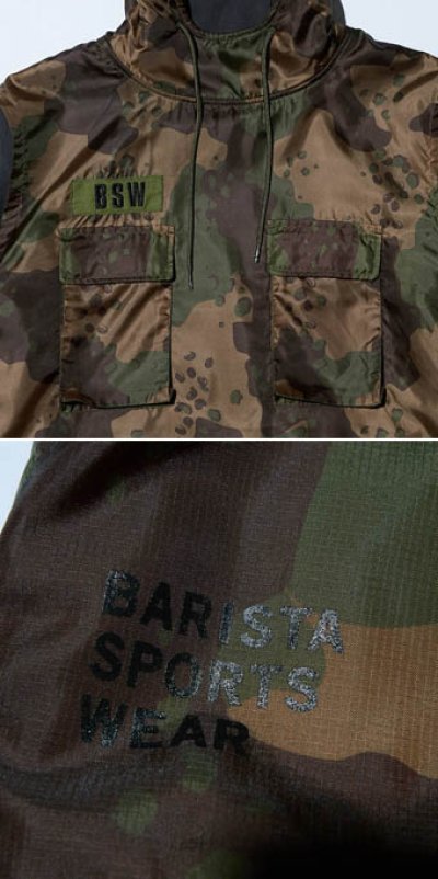 画像2: BARISTA HOOD CUT SEW BEIGE CAMO 220-062005 BG AKTR アクター パーカー アウトウエア ウエア 秋冬物 【MEN'S】【SALE商品】