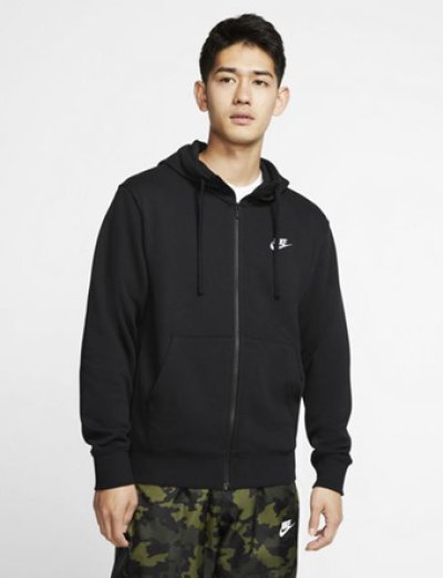 画像2: Nike Club French Terry Fullzip Hoodie Blk BV2649-010 Nike ナイキ パーカー アウトウエア ウエア 秋冬物 【MEN'S】【SALE商品】