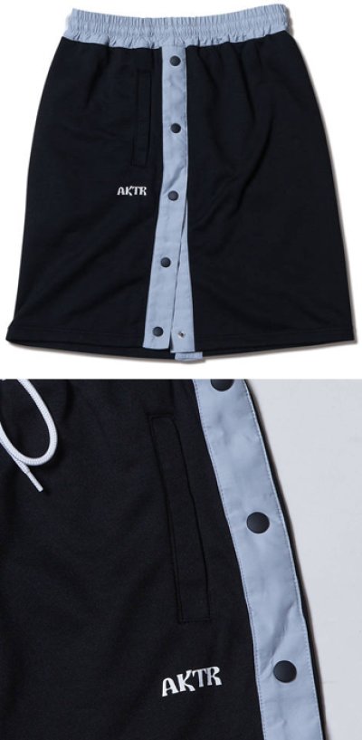 画像2: WOMENS SIDE OPEN SKIRT BLACK 220-091020 BK AKTR アクター Shorts ショーツ バスパン ウエア  【WOMEN'S】アパレル【SALE商品】