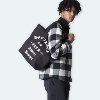 画像2: xDEVILOCK DAAD TOTE BAG  BLACK 121-082022 BK TOTBG AKTR アクター バッグ