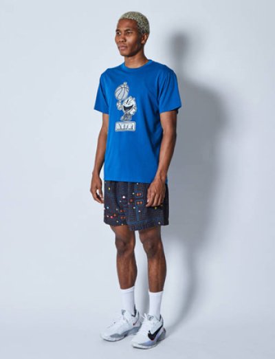 画像2: xPAC-MAN B.BALL PAC-MAN TEE BLUE 221-089005 BL AKTR アクター Tシャツ ウエア  【MEN'S】