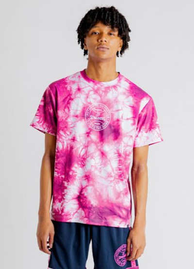 画像2: タイダイオーセンティック Tシャツ  Pink Tie-Dye SMT211090-6200 Spalding スポルディング Tシャツ ウエア  【MEN'S】【SALE商品】