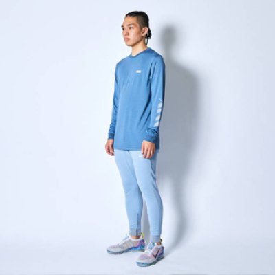 画像2: AAC L/S SPORTS TEE BLUE 221-049005 BL AKTR アクター ロング　Tシャツ ウエア 秋冬物 【MEN'S】【SALE商品】