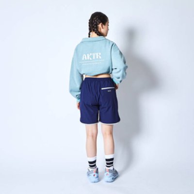 画像2: BREEZE HALF ZIP CROPPED SWEAT  L-BluE 221-062010 LBL AKTR アクター スウェット アウトウエア ウエア  【WOMEN'S】アパレル【SALE商品】