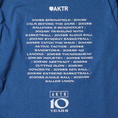 画像2: AKTR 10TH ANNIV. L/S  Blue 220-094005 BL AKTR アクター ロング　Tシャツ ウエア 秋冬物 【MEN'S】