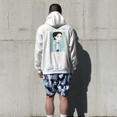 画像2: eyewater SWEAT HOODIE WHITE 122-113010 WH AKTR アクター スウェット アウトウエア ウエア  【MEN'S】