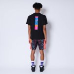 画像3: GRUNGE B.BALL GRAFFITI SHORTS BLACK 122-016002 BK AKTR アクター Shorts ショーツ バスパン ウエア  【MEN'S】【SALE商品】 (3)