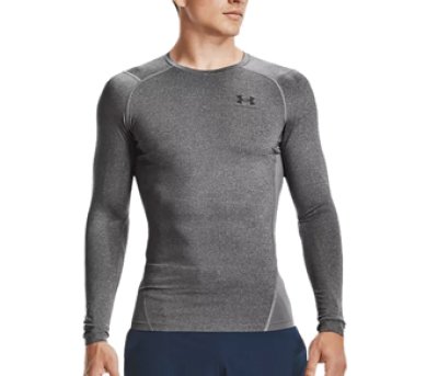 画像2: UA HG ARMOUR COMP L/S Gray 1361524-090 UnderArmour アンダーアーマー ロング　Tシャツ ウエア 秋冬物 【MEN'S】