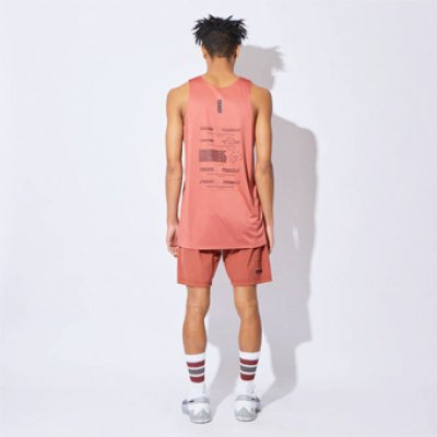 画像2: CUT-UP TANK RED 222-001001 RD AKTR アクター ノースリーブ タンクトップ ウエア  【MEN'S】【SALE商品】