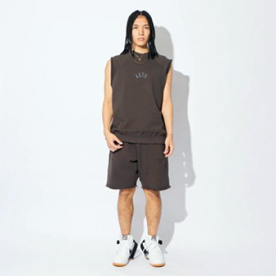 画像2: CUT-UP SWEAT SHORTS CHARCOAL 222-007002 CH AKTR アクター Shorts ショーツ バスパン ウエア  【MEN'S】【SALE商品】