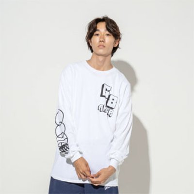 画像2: x68 AKTR L/S TEE BUZZER BEATER WHITE 222-088005 WH AKTR アクター ロング　Tシャツ ウエア 秋冬物 【MEN'S】