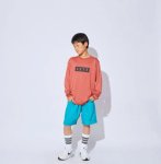 画像3: KIDS LOGO L/S SPORTS TEE RED 222-059005 RD GS AKTR アクター ロング　Tシャツ ウエア 秋冬物 【BOY'S】 キッズ アパレル【SALE商品】 (3)