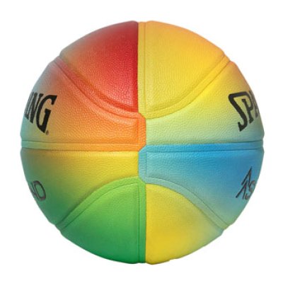 画像2: アセンド ブライトレインボー コンポジット 合成皮革 Multi 77-356Z Spalding スポルディング ボール