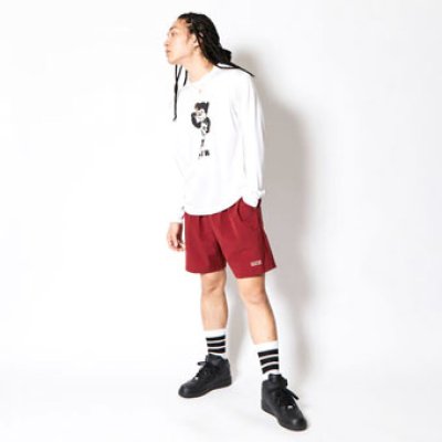 画像2: SHORT WIDE PANTS BURGUNDY 223-014002 BD AKTR アクター Shorts ショーツ バスパン ウエア  【MEN'S】【SALE商品】