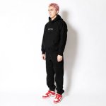 画像3: LOGO SWEAT PULLOVER HOODIE BLACK 223-018010 BK AKTR アクター パーカー アウトウエア ウエア 秋冬物 【MEN'S】【SALE商品】 (3)