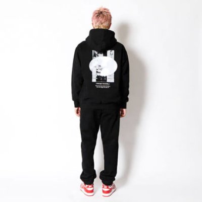 画像2: AEROSTEAM PHOTO SWEAT ZIP HOODIE BLACK 223-020010 BK AKTR アクター パーカー アウトウエア ウエア 秋冬物 【MEN'S】【SALE商品】