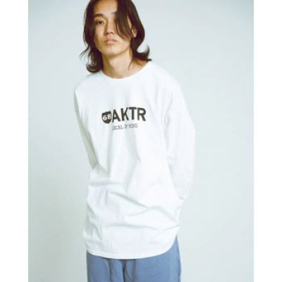 画像2: 68xAKTR L/S LOGO TEE WHITE 223-108005 WH AKTR アクター ロング　Tシャツ ウエア 秋冬物 【MEN'S】