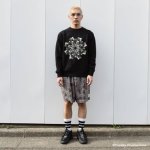 画像3: ATOMxAKTR CREW SWEAT BLACK 124-056010 BK AKTR アクター スウェット アウトウエア ウエア  【MEN'S】 (3)