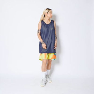 画像2: SCRIBBLE REVERSIBLE TANK YELLOWxNAVY 124-014001 YLxNV AKTR アクター ノースリーブ タンクトップ ウエア  【MEN'S】