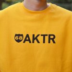 画像3: 68xAKTR LOGO CREW SWEAT YELLOW 224-108010 YL AKTR アクター スウェット アウトウエア ウエア  【MEN'S】 (3)
