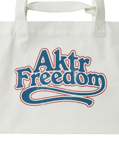 画像2: FREEDOM LOGO BIG TOTE BAG WHITE 225-032022 WH TOTBG AKTR アクター バッグ
