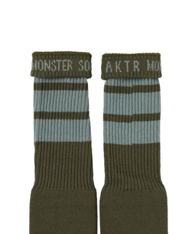 画像2: MONSTER SOCKS OLIVExL-BLUE 225-006021 OLxLBL AKTR アクター ソックス