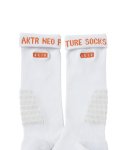 画像3: AKTR LOGO NEO FUTURE SOCKS WHITE 225-016021 WH CREWソックス AKTR アクター ソックス (3)