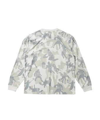 画像2: PLAY CAMO LOOSE FIT L/S SP TEE WHITE 225-019005 WH AKTR アクター ロング Tシャツ ウエア 秋冬物 【MEN'S】 (2)