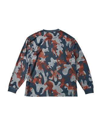 画像2: PLAY CAMO LOOSE FIT L/S SP TEE NAVY 225-019005 NV AKTR アクター ロング Tシャツ ウエア 秋冬物 【MEN'S】 (2)