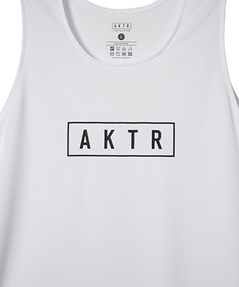 画像2: BASIC AKTR LOGO TANK WHITE 525-003001 WH AKTR アクター ノースリーブ タンクトップ ウエア  【MEN'S】 (2)